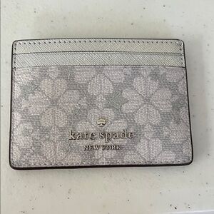 Kate Spade Metallic Card Holder with Heart Design